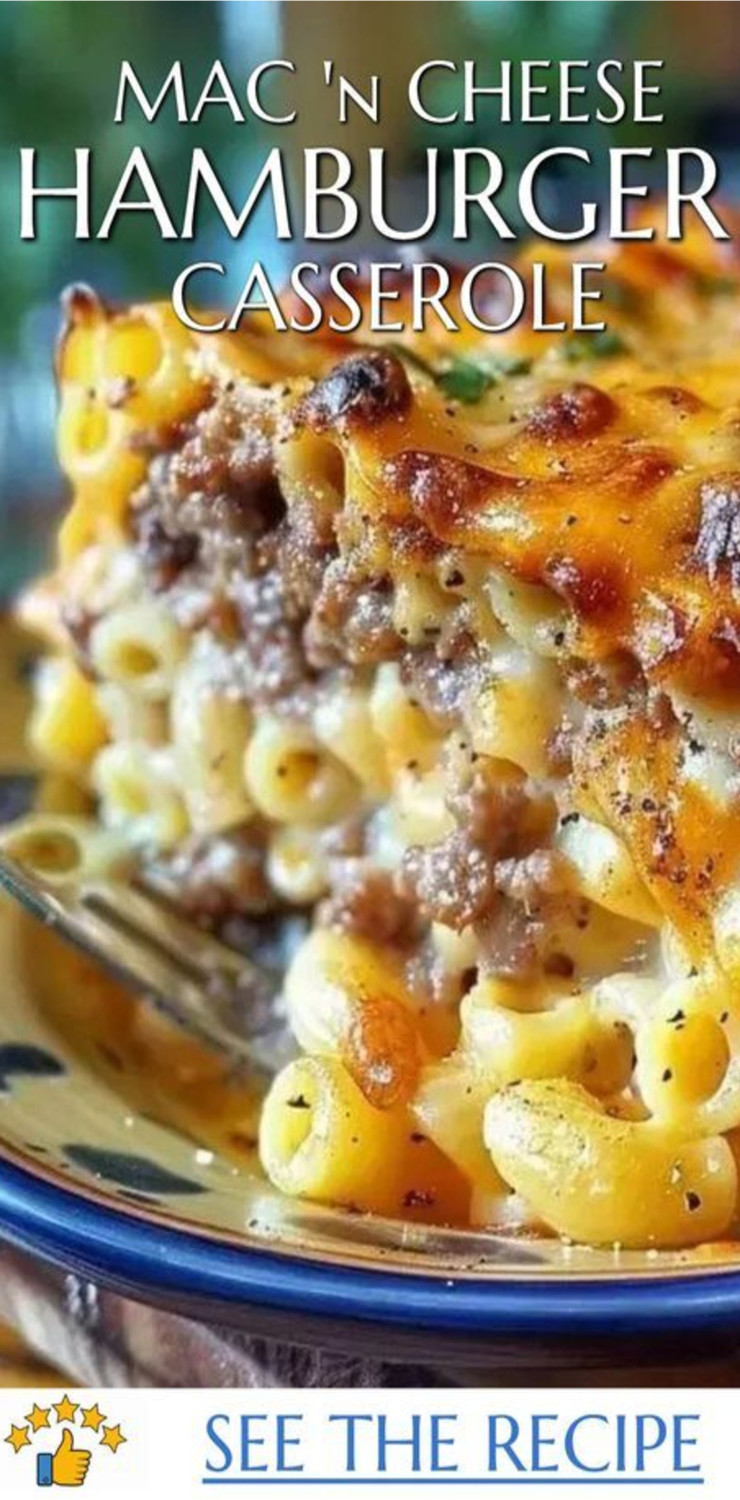 Mac n cheese hamburger casserole