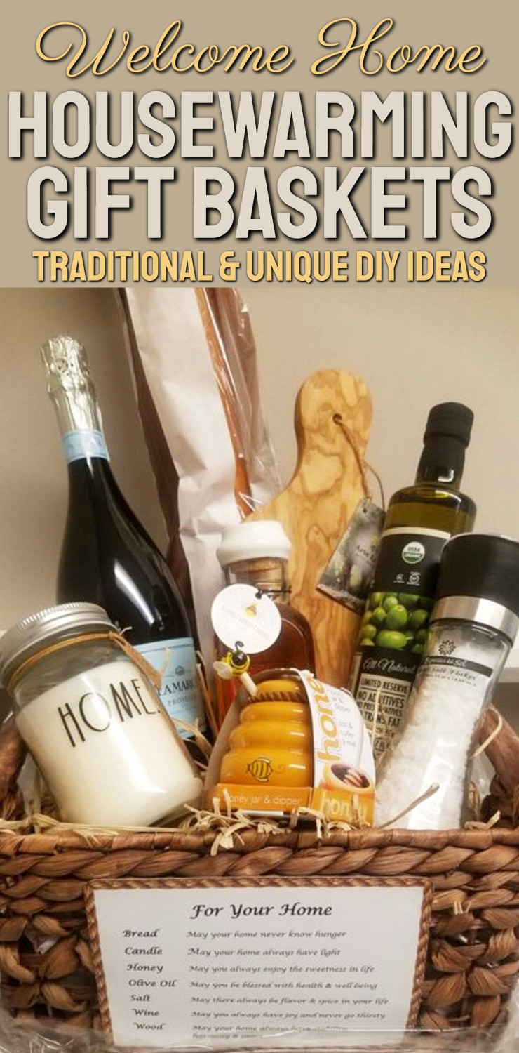 Welcome Home housewarming gift baskets traditional and unique DIY ideas