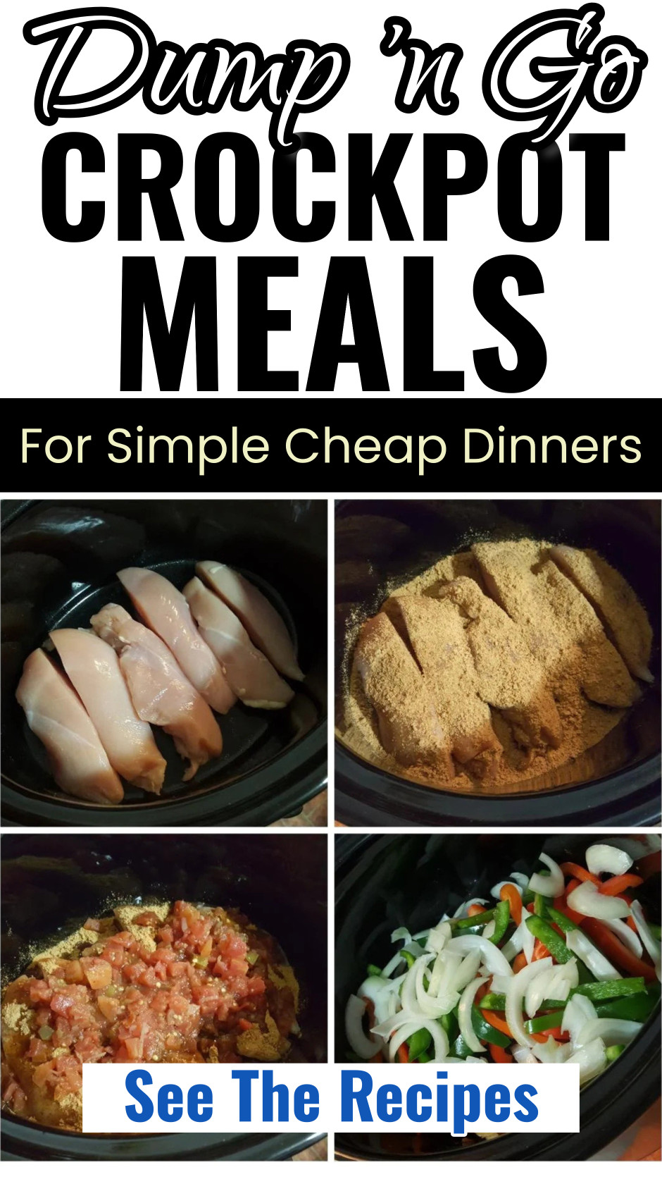 Simple and Cheap Crockpot Dump Meals