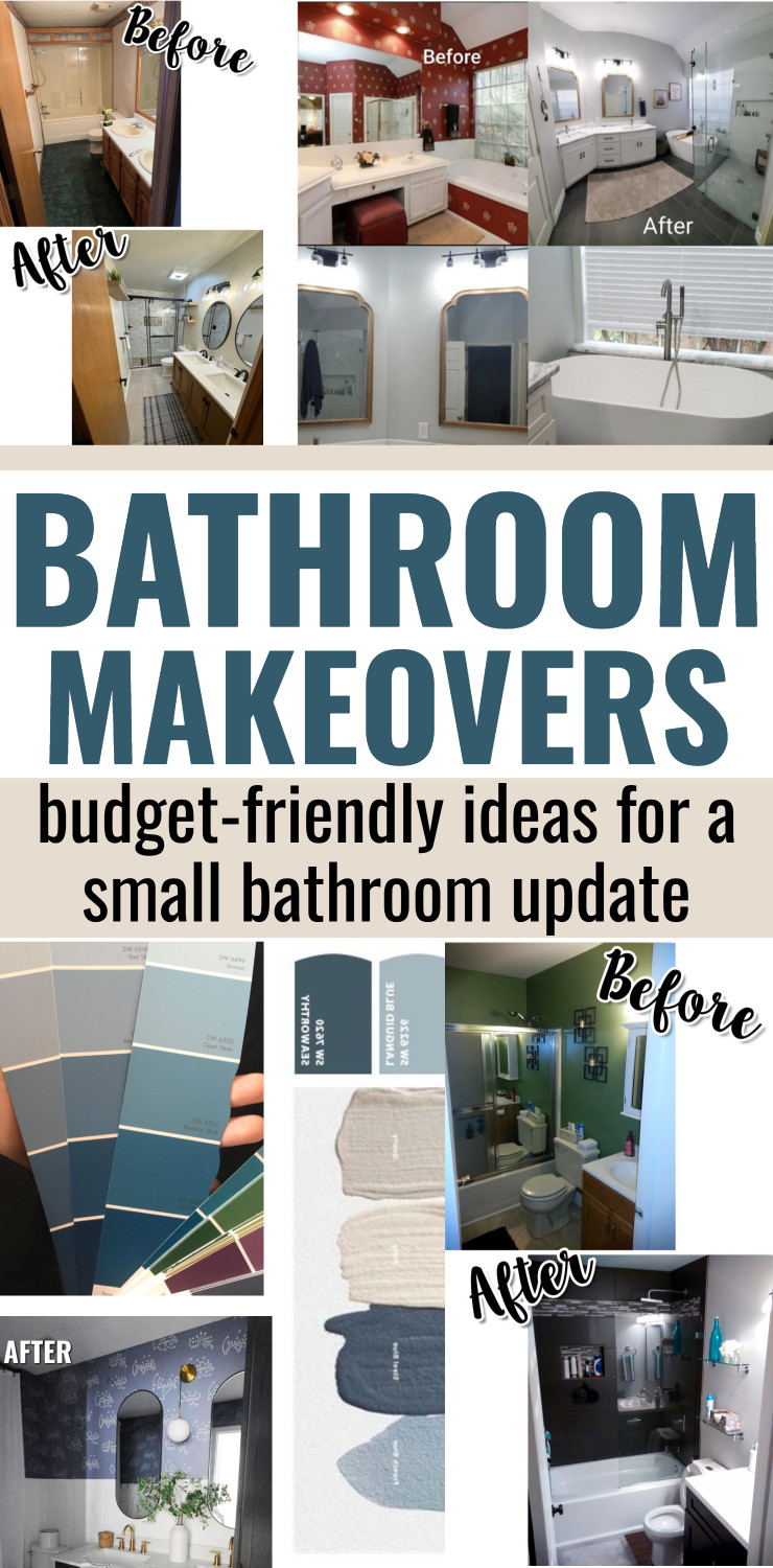 Small Bathroom Remodels - Before, After, Colors & Decorating Ideas (all on a budget!)