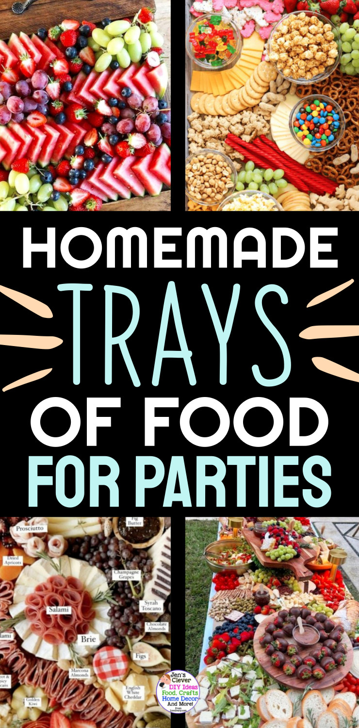 Homemade trays of food for parties