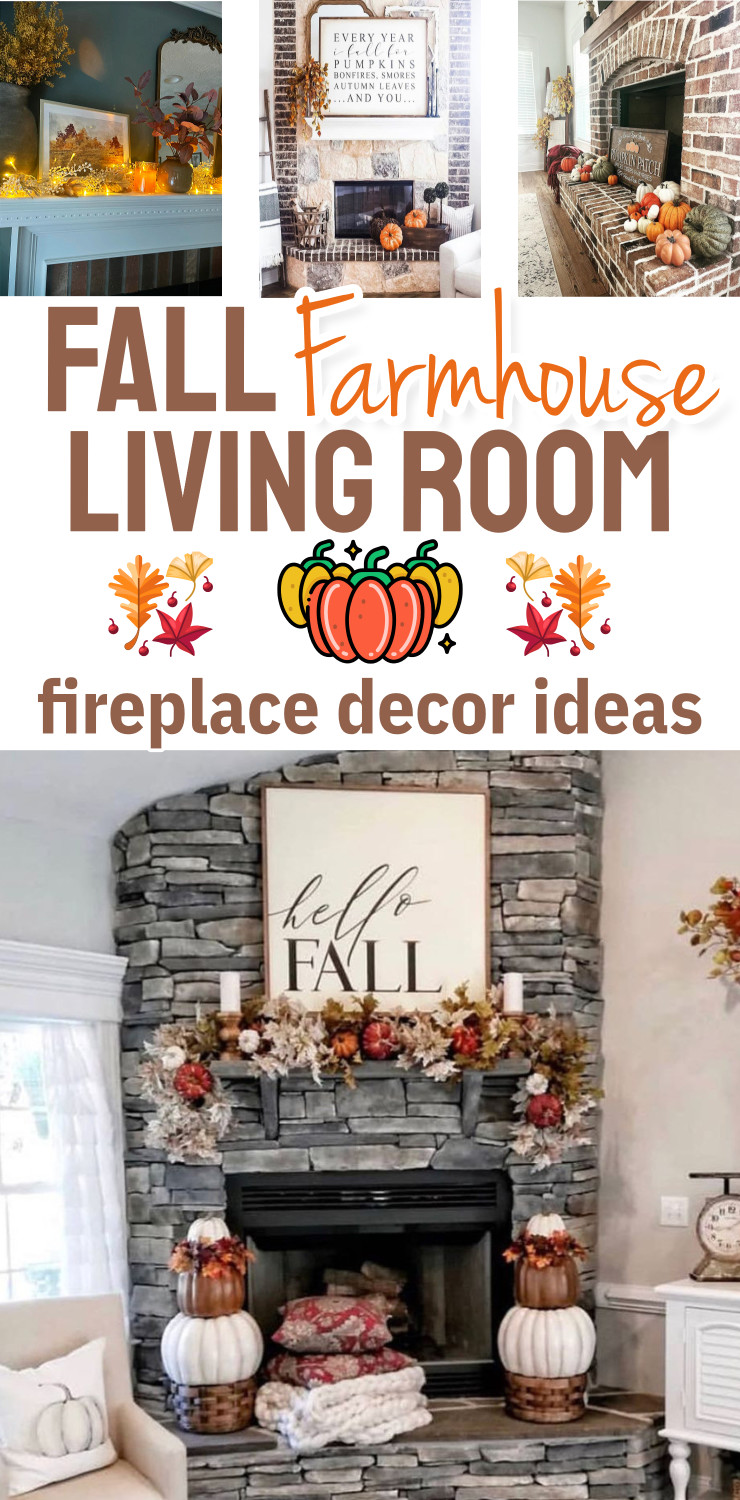 Fall decor ideas for the home farmhouse living room fireplace decor ideas