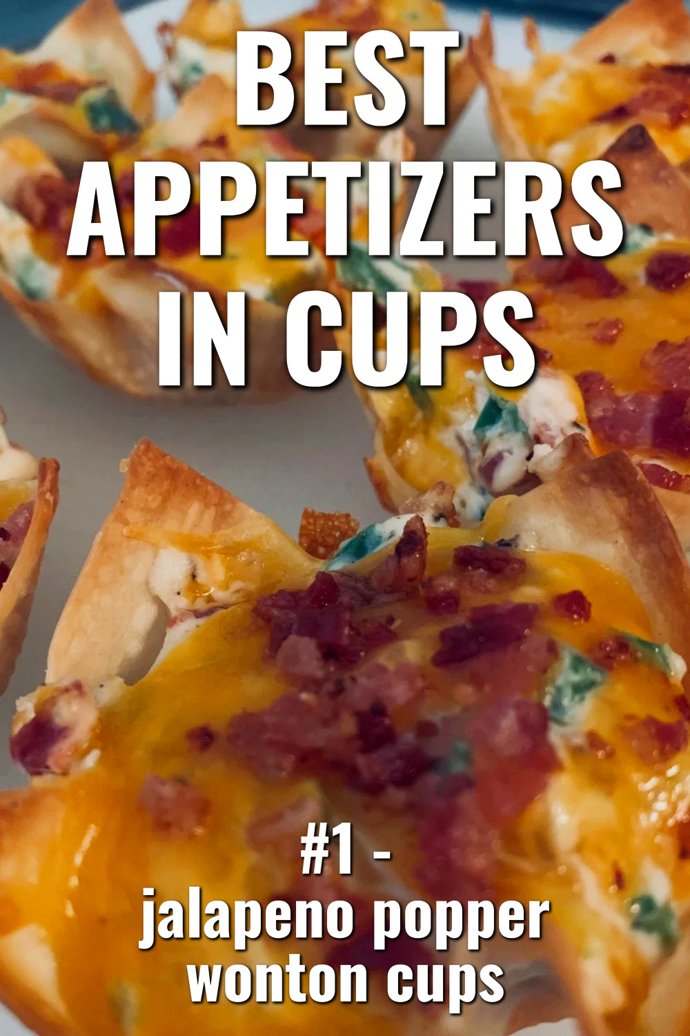 Best Appetizers In Cups - Jalapeno Popper Wonton Cups