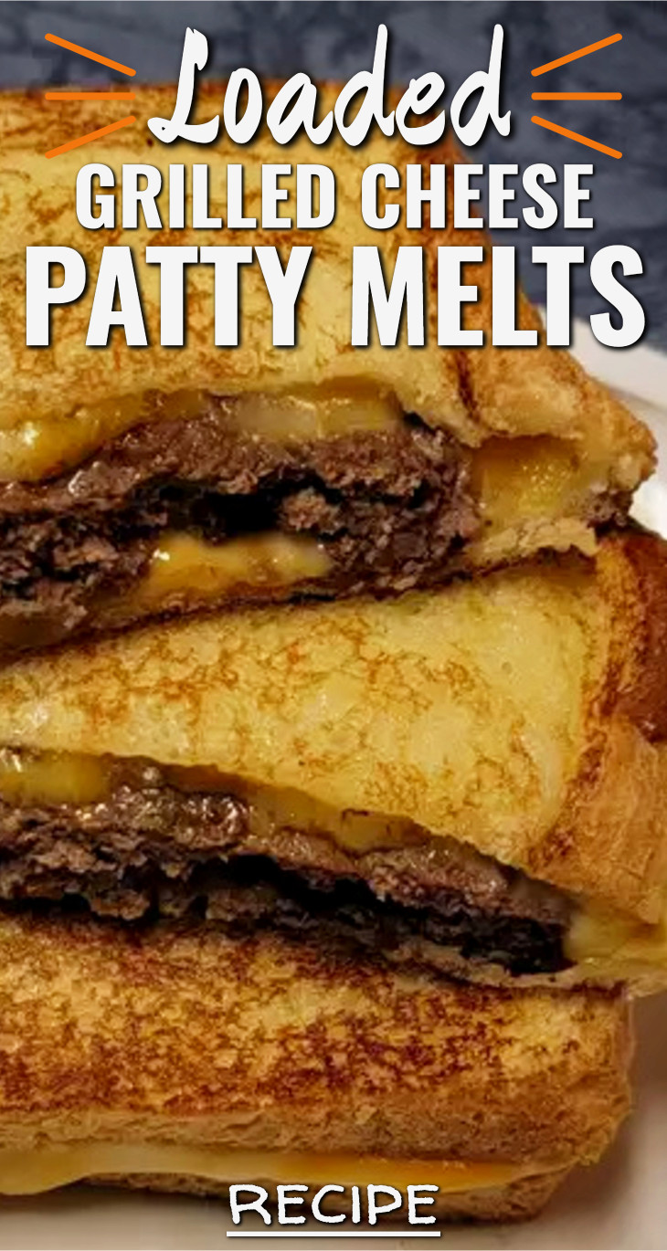 Loaded Grilled Cheese Patty Melt Hamburger Sandwiches