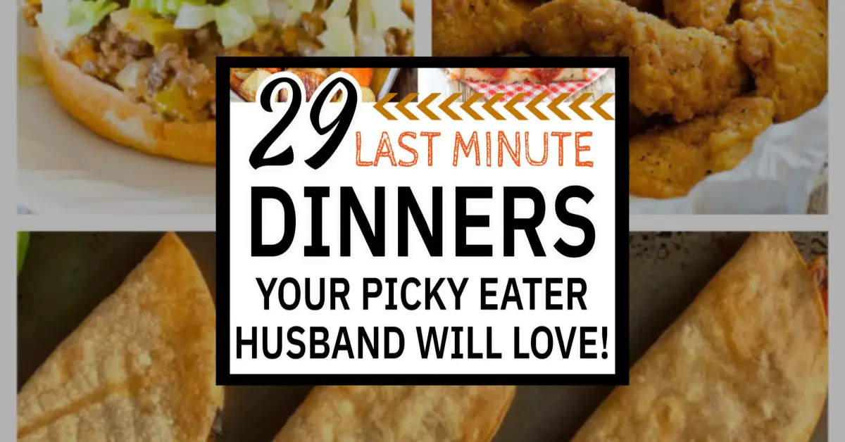 29 Last Minute Dinners For Your Picky Eater Husband (or whole family!)