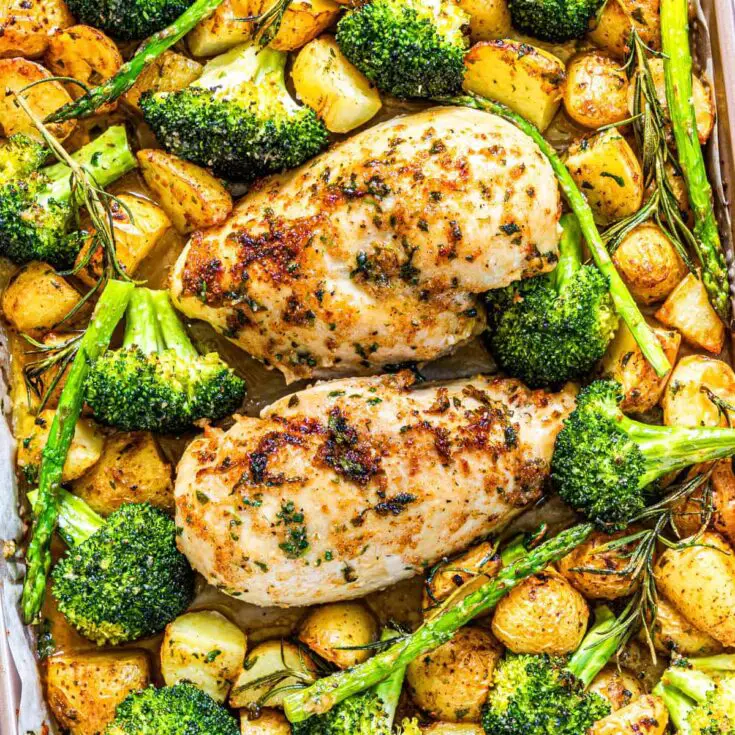 Image for Sheet Pan Garlic Butter Chicken Meal