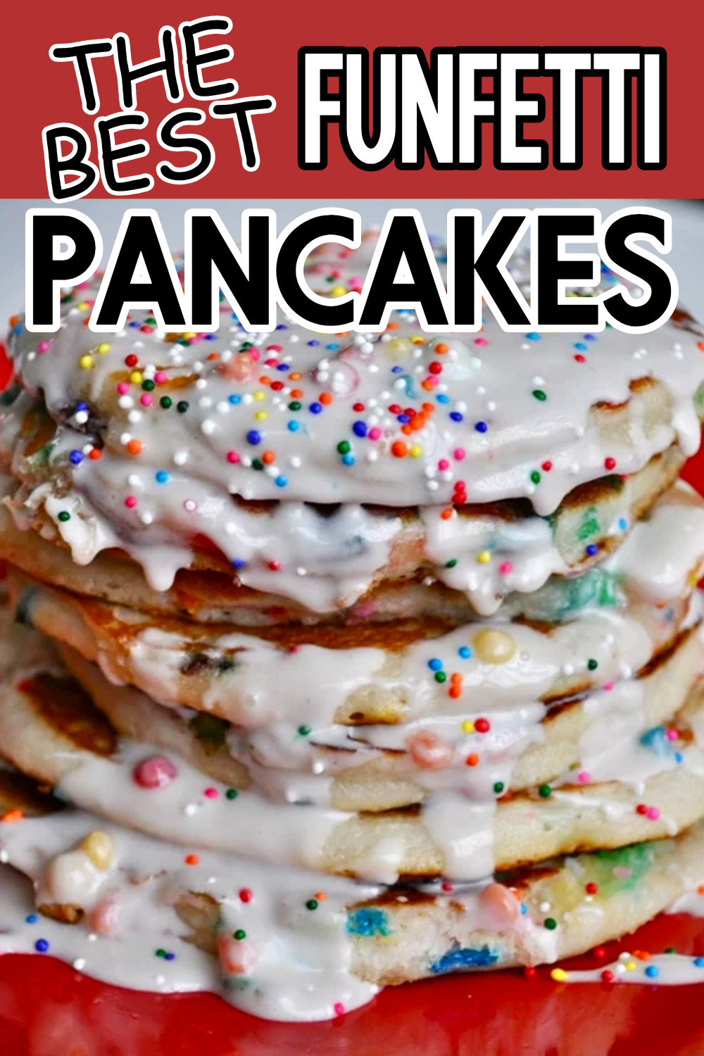 funfetti cake mix pancakes with frosting
