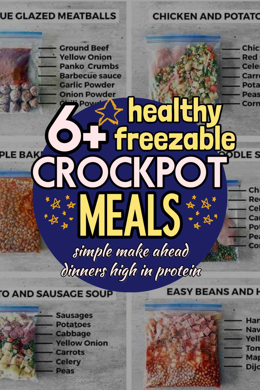 Healthy freezable crockpot meals