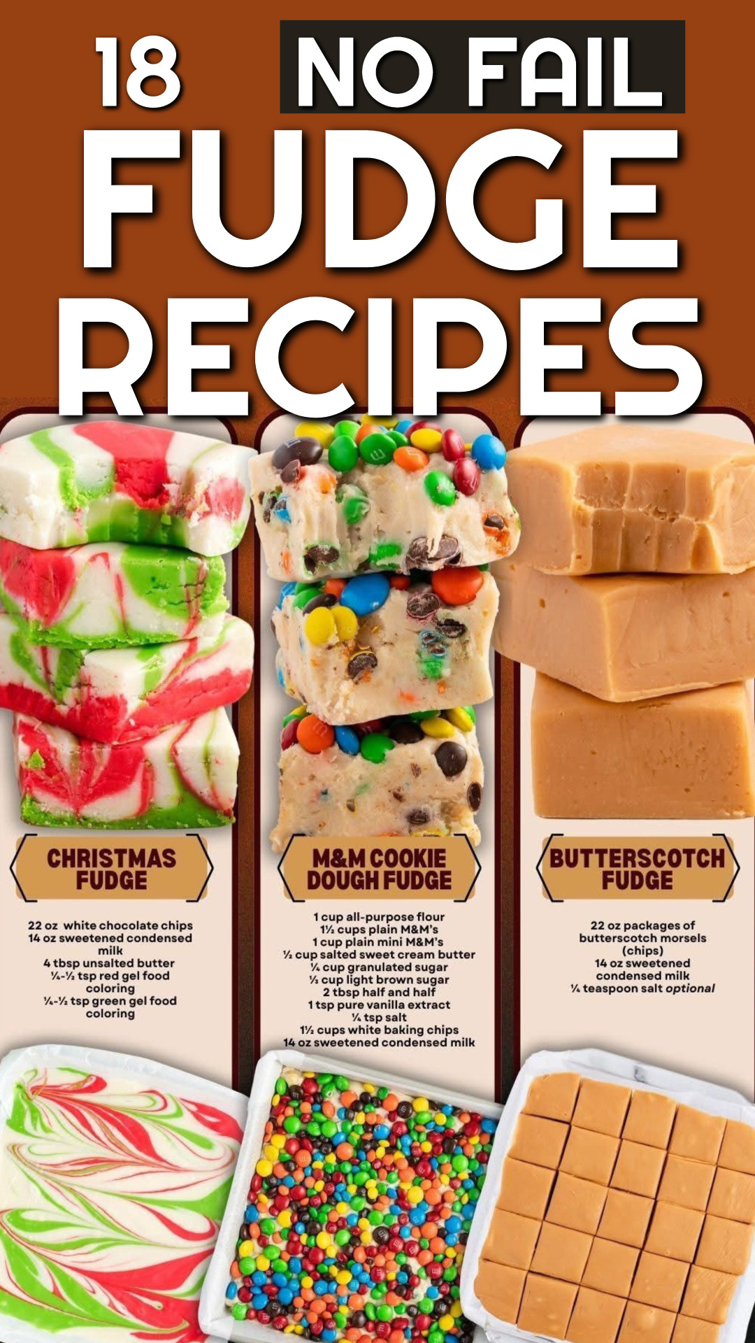 18 NO FAIL Fudge Recipes - Easy 3 Ingredient Shortcut Recipes