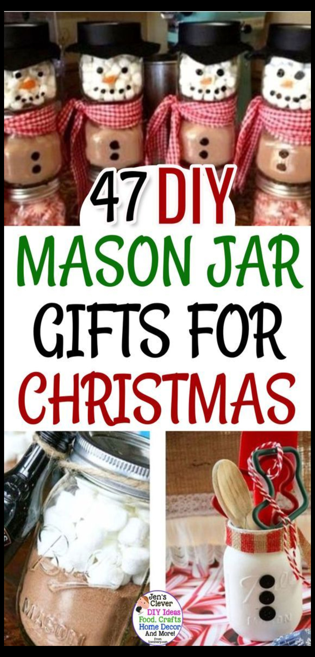 Mason Jar Christmas Gifts and Craft Ideas for a Simple Homemade Holiday Gift