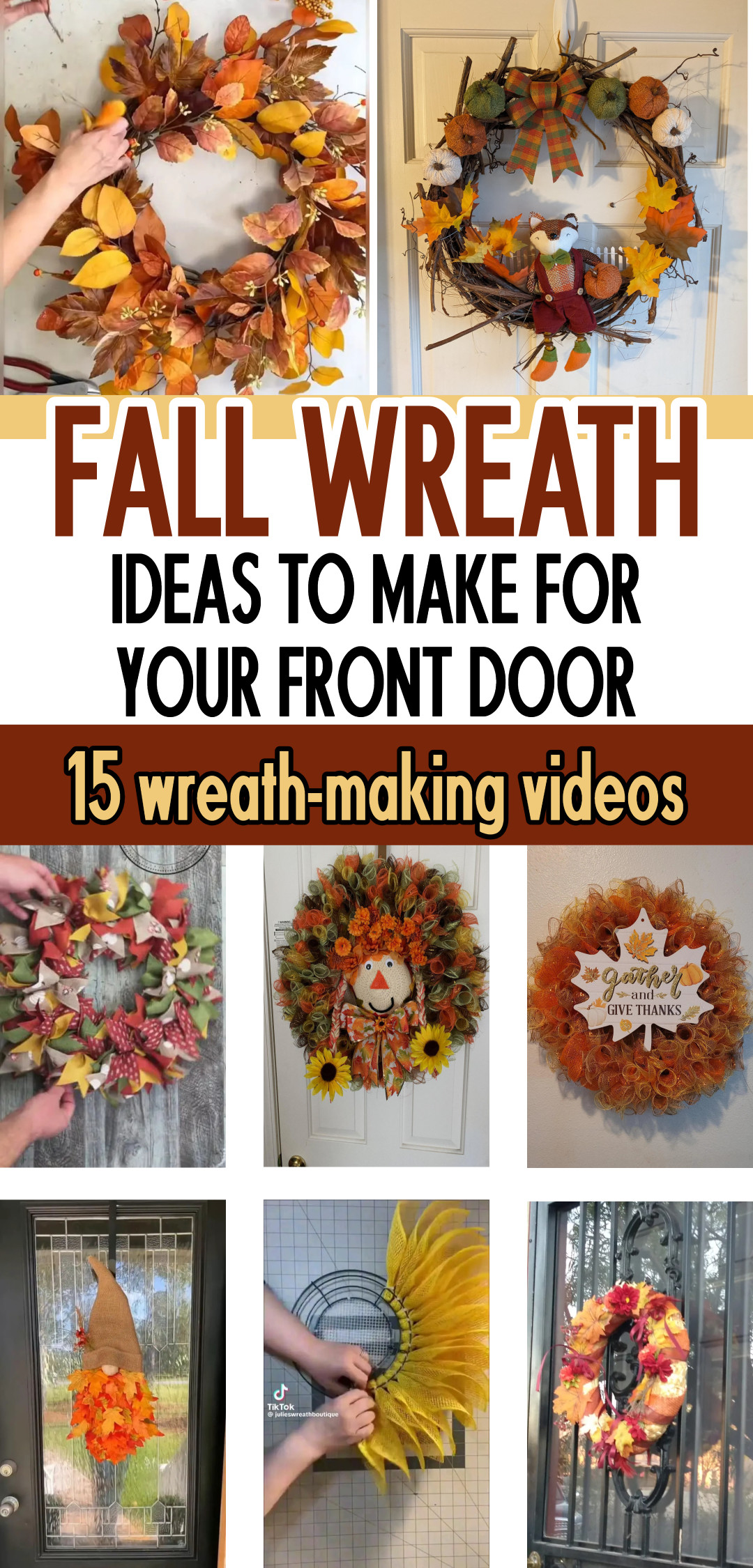 Fall Wreath Making Tutorials For Fall-Themed Front Door Decor