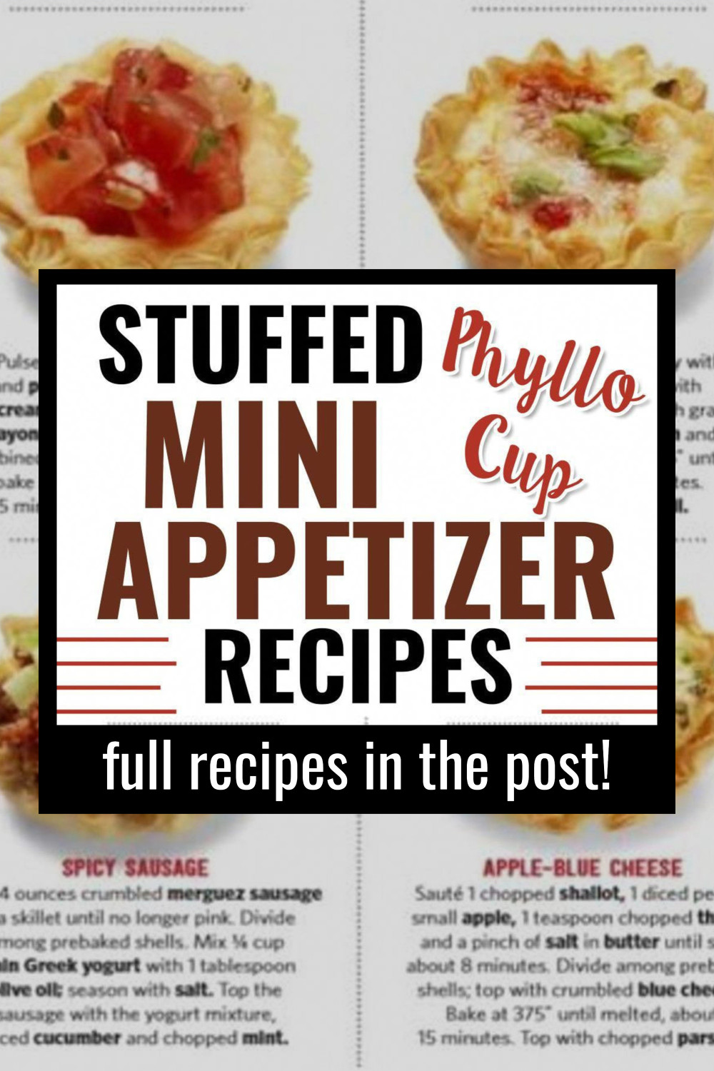 room temperature phyllo cup appetizers