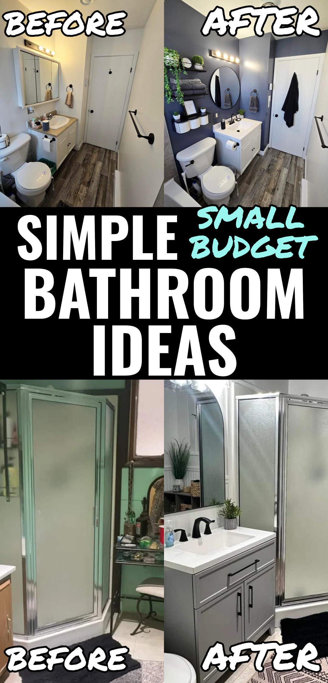 Bathroom Remodels Before and After Gallery></p>
<p>One of the most important aspects of a small bathroom remodel is choosing the right color scheme. </p>
<p>Light colors such as white, beige, and pastels can make a small bathroom feel more spacious and airy…</p>
<p>And usually, bold and dark colors can make the space feel cramped and claustrophobic UNLESS you do it just right. </p>
<p>We’ll talk all about colors here in a bit.</p>
<p><img decoding=