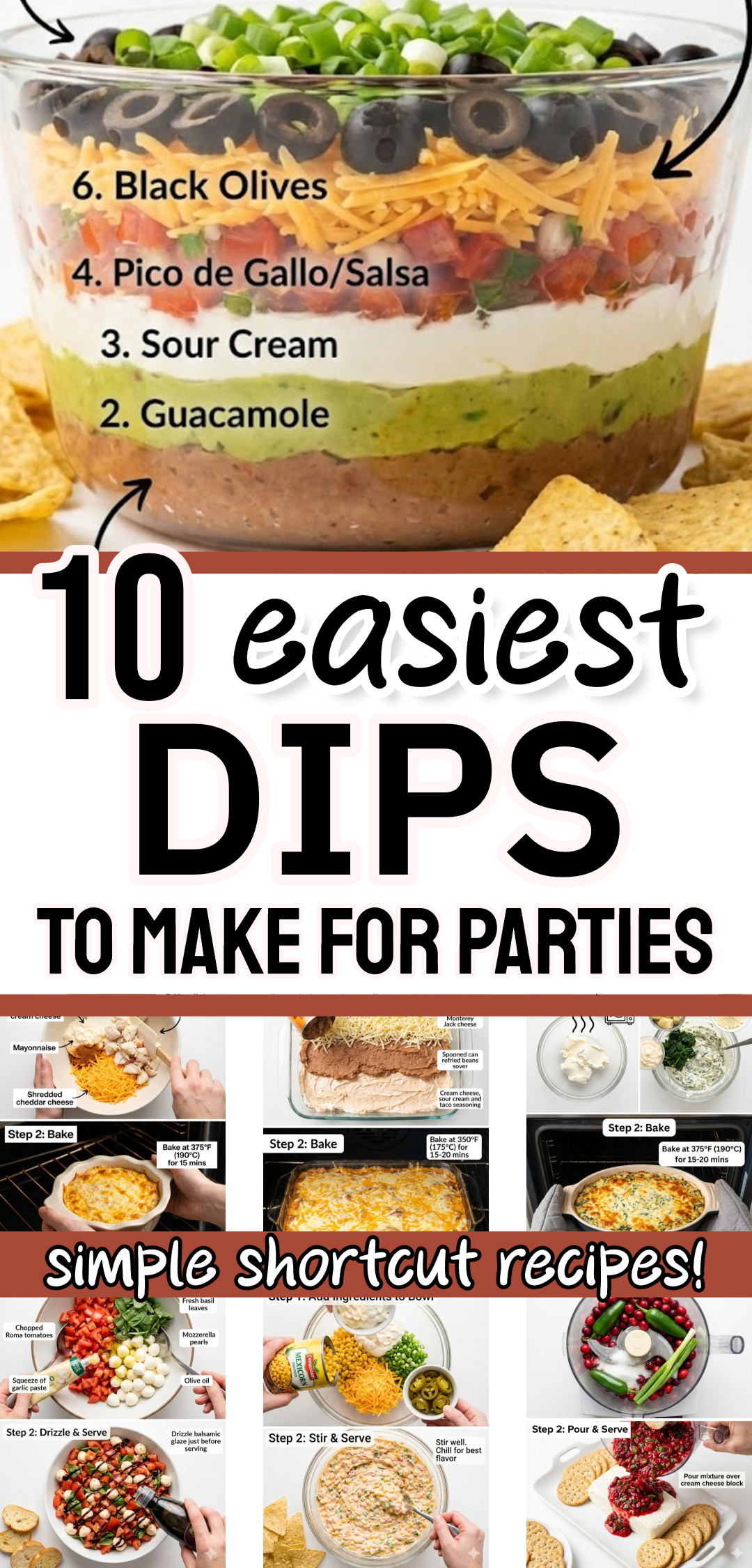 10 Easy Dips To Make For A Party (fast 10-minute recipes!)
