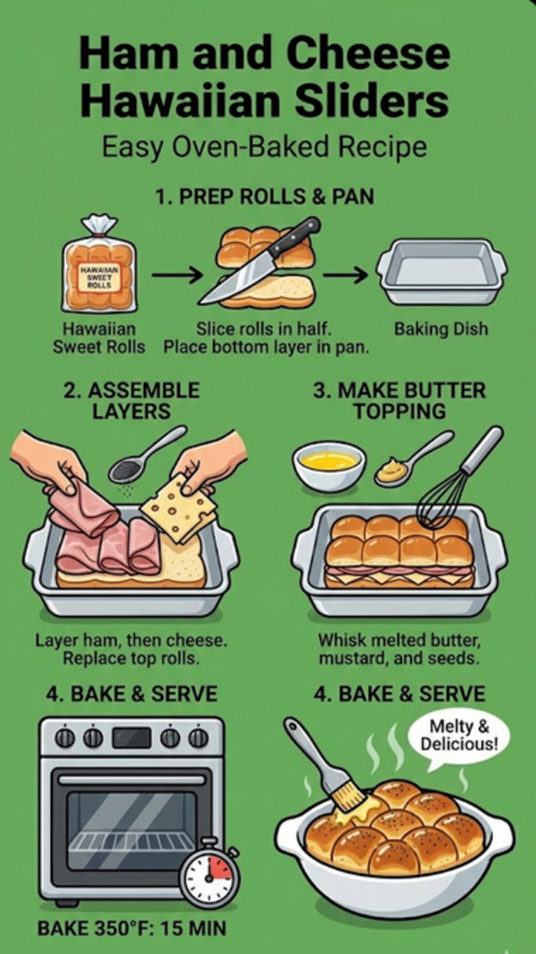 Ham and Cheese Hawaiian Sliders