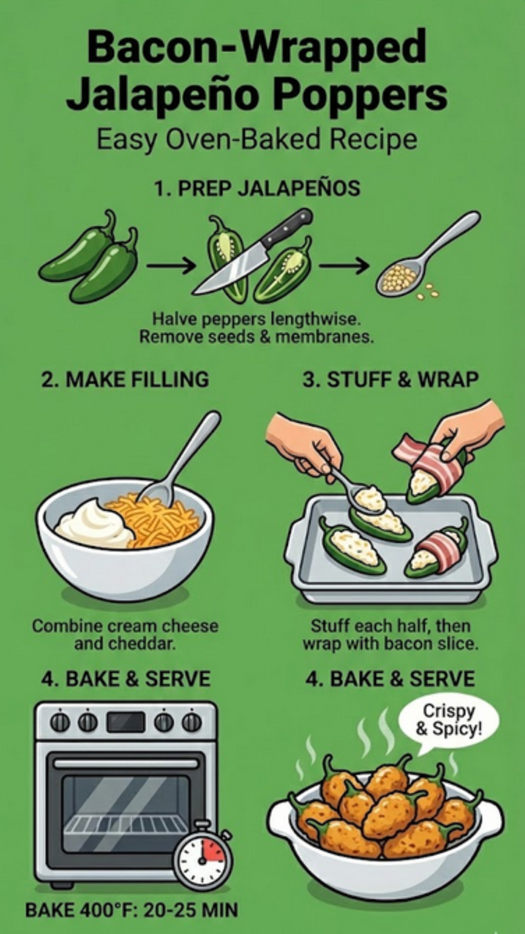 Bacon-Wrapped Jalapeño Poppers